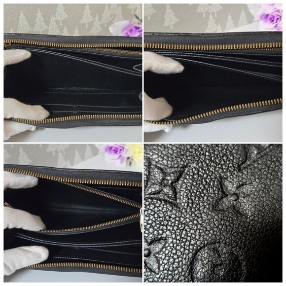 Louis Vuitton Monogram Empreinte Leather Zippy Long Wallet Black LV - Picture 10 of 16